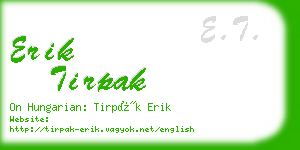 erik tirpak business card